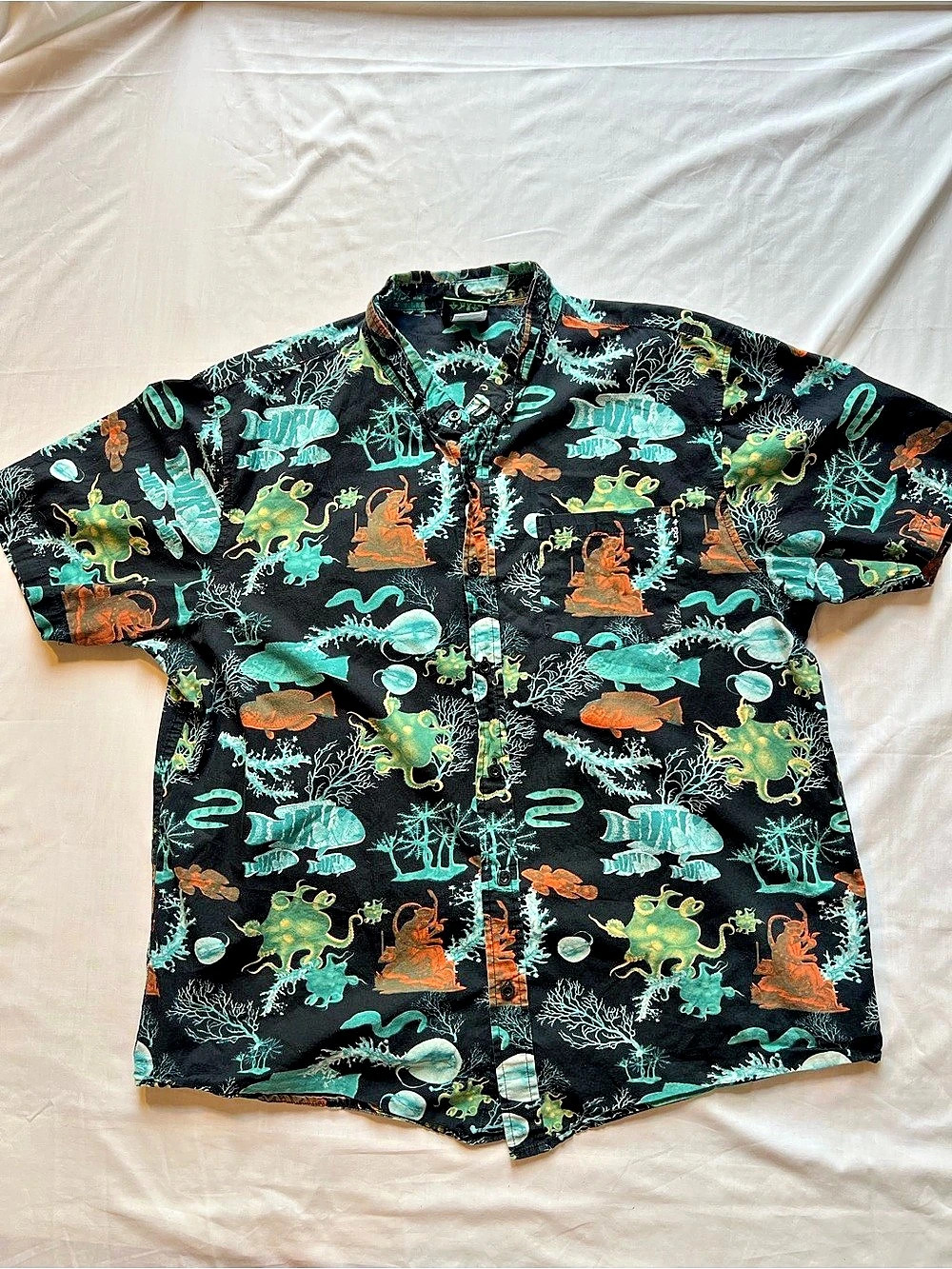 LRG Short Sleeve Animal Print Shirt XL Cotton